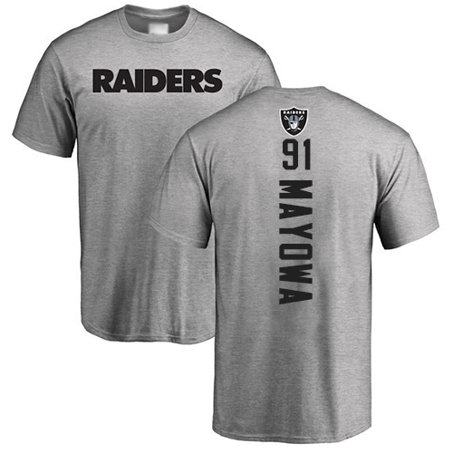 Men Oakland Raiders Ash Benson Mayowa Backer NFL Football #91 T Shirt